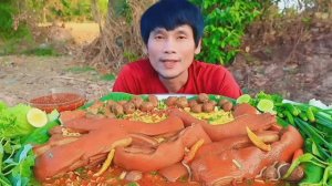 #MUKBANG Тушёная свиная грудинка с соусом из морепродуктов и острыми овощами. ASMR МУКБАНГ ЕДА ОБЖОР