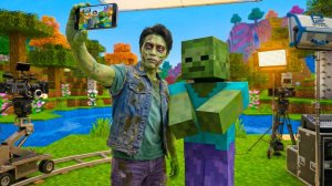 Что если MINECRAFT станет реальным Зомби Крипер Эндермен и все звезды РЕАКЦИЯ