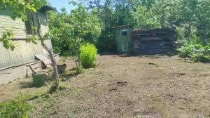 58-Дача..не смотря на жару косим траву на втором участке.01.07.22.