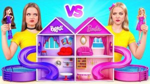 🍿 Строим Удивительный Кукольный Домик | Барби vs Братц Челлендж от Multi DO Girls