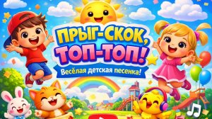 ПРЫГ-СКОК, ТОП-ТОП! ☀️ Весёлая детская песенка для малышей 🎵
