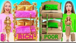 Преображение Кукольного Домика | Картонный vs Золотой vs Пушистый Челлендж