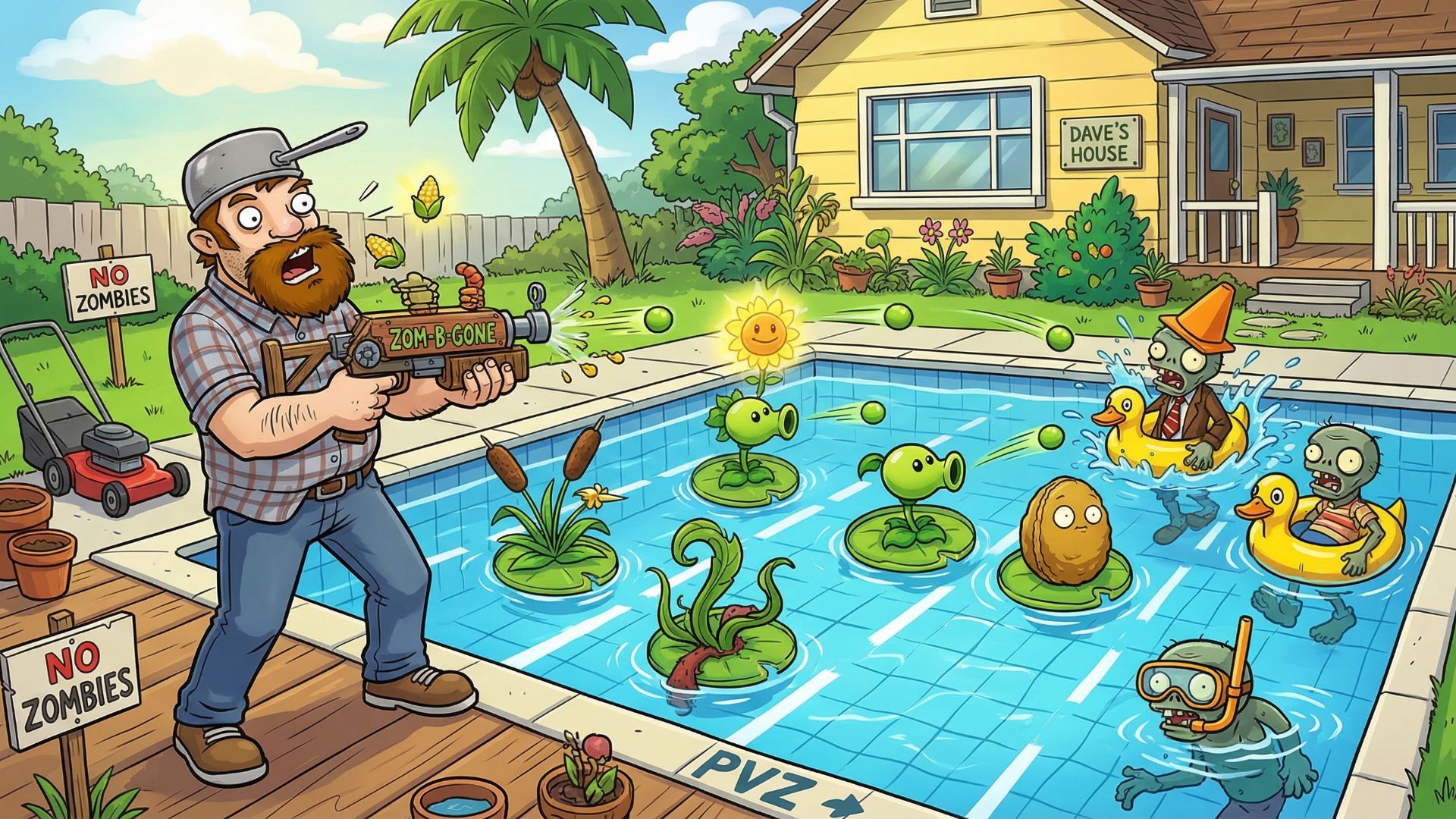 ПОБЕДА ЗОМБИ против растений! Plants vs Zombies ПвЗ PvZ Растения против Зомби