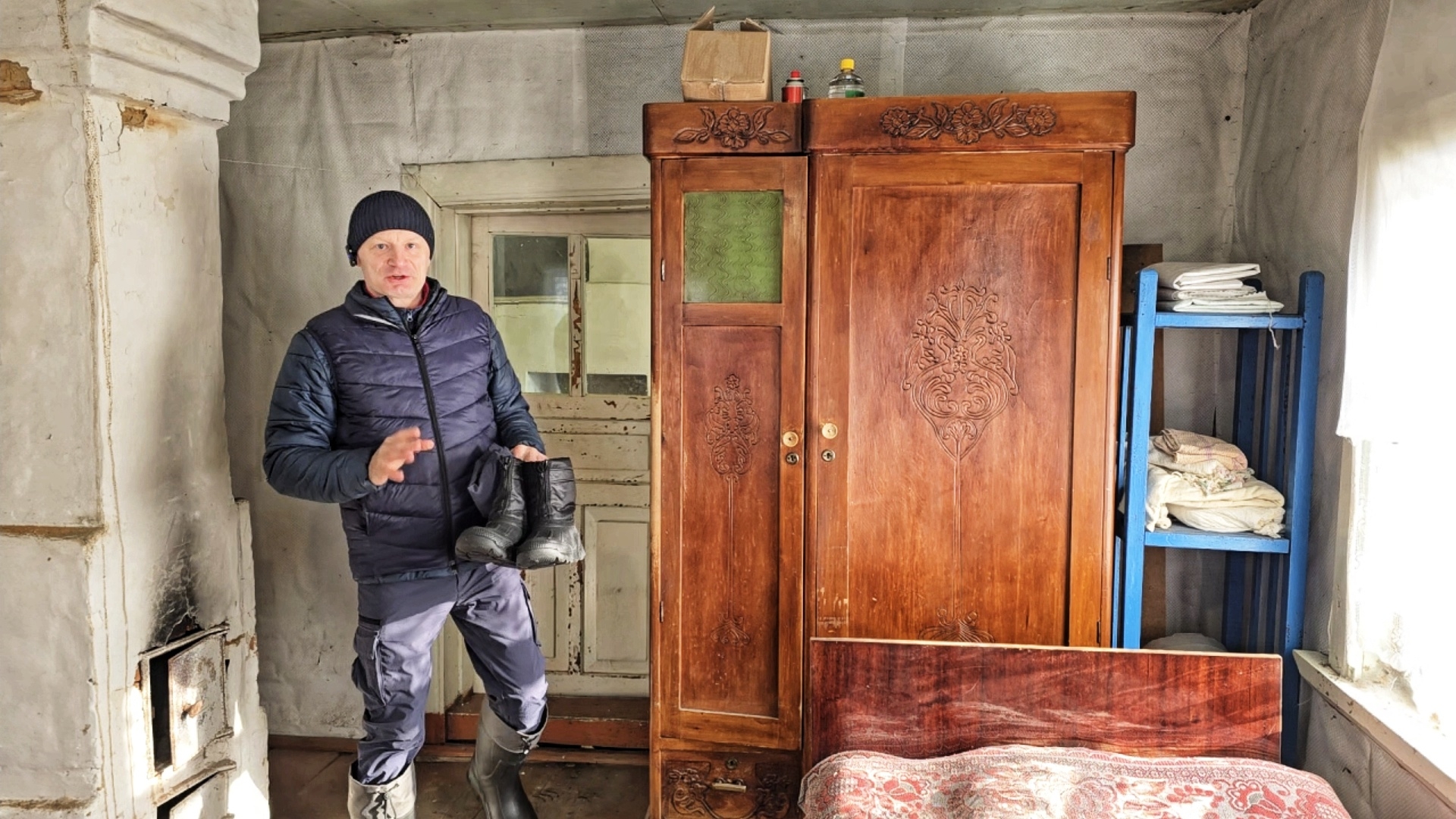 Заготовка дров, обед с Отцом. Кот вместо собаки. Ближайшие планы.. Деревенский дом. #дом #деревня