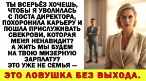 Истории из жизни|Уходи с работы — будешь за мамой ухаживать. Я выгнала мужа после|Аудио рассказы
