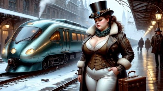 Стимпанк Крокодил. Снегопад