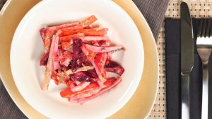 Салат с картофелем фри