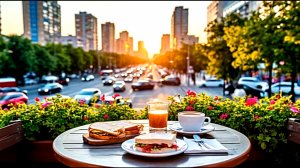 Магия прекрасного утра Ароматный кофе Утро с видом на город Мелодичная, красивая музыка утром