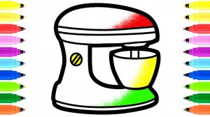 Мультик для детей-Как нарисовать МИКСЕР/Рисование миксера для детей