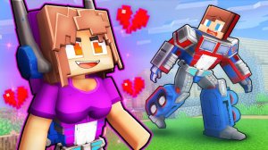 Злая девушка-трансформер влюбилась в Джей Джея Оптимуса Прайма. Майнкрафт Мультик