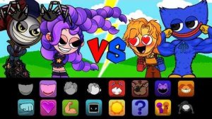 Битвы в режиме Sprunki Poppy Playtime 5 — Прототип и Лили против Игрока и Хагги Вагги