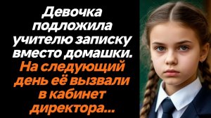 Девочка подложила учителю записку вместо домашки. На следующий день её вызвали в кабинет директора..