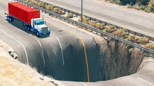 Сможет ли фура перелететь огромную яму с лавой в гта 5 ? - эксперимент в gta 5