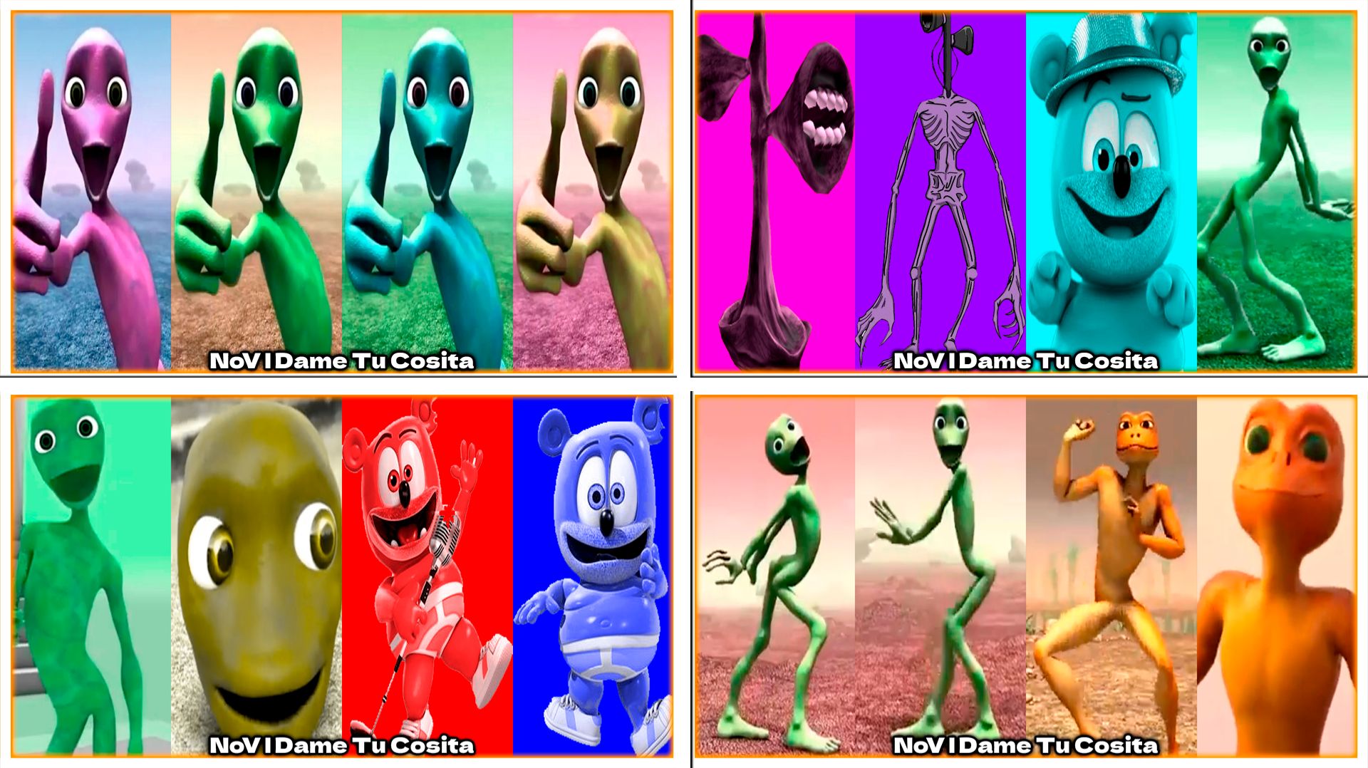 Зелёный Человек Танцует Dame Tu Cosita Music Video Megamix #65-68 в Tiles Hop - NoV