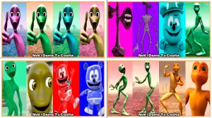 Зелёный Человек Танцует Dame Tu Cosita Music Video Megamix #65-68 в Tiles Hop - NoV