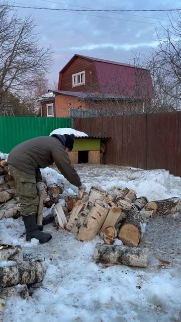 Колем дрова!🪵 Весна! Первые проталинки! #рассада #весна #проталинки #дача #огород #уют #ремонт