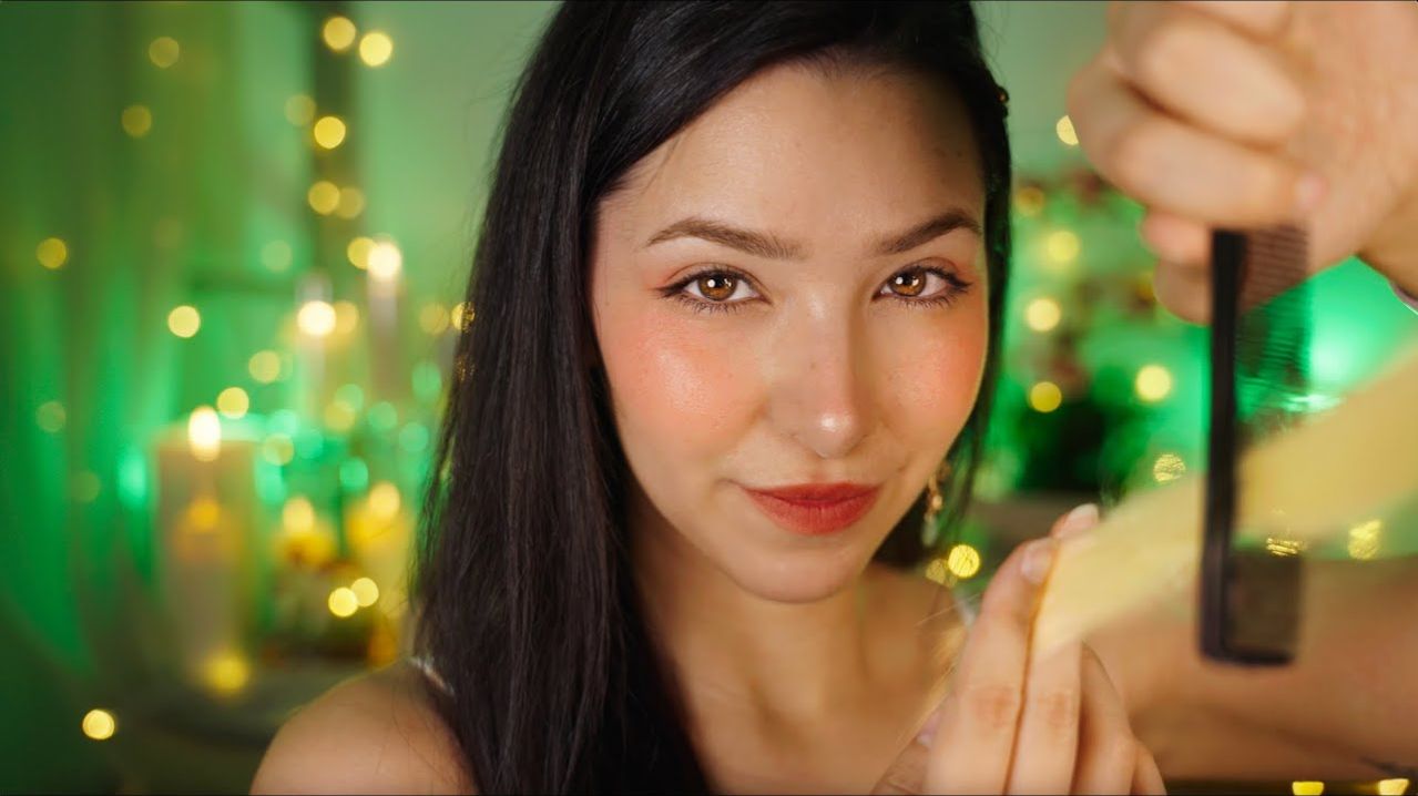 4K ASMR: Playing With Your Hair to Relax You 💚 смотреть онлайн