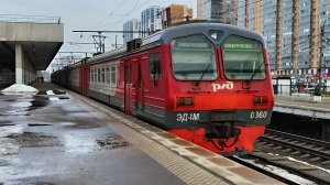 ЭД4М 0360 сообщением Санкт-Петербург Финляндский вокзал - Капитолово, на станции Девяткино