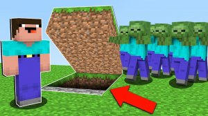 СЕКРЕТНЫЙ БУНКЕР НУБА ПРОТИВ 1000 ЗОМБИ В МАЙНКРАФТ ! НУБИК ПОСТРОИЛ ТРОЛЛИНГ ЛОВУШКА В MINECRAFT