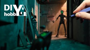 Диорама с маленьким героем из игры Stray: создаем бук нук своими руками