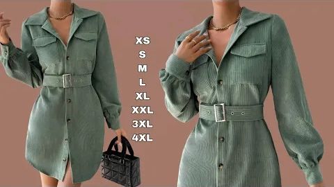 Моделирование  осеннего платья-рубашки