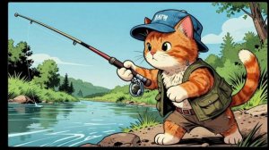 Мультик про котиков который пошел на рыбалку накормил котиков из-за кучу рыбы