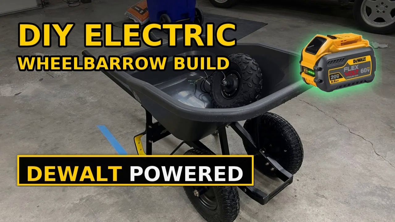 Электрическая тачка своими руками (с питанием от DeWalt)