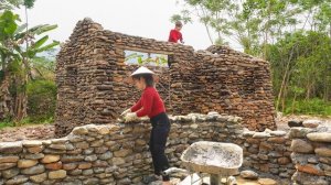 Начинаю строить новый дом из камней. Каменные стены, дверные проемы и оконные рамы. Серия 36.Хуан Ли