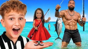 Самый маленький в мире женщина против самой высокой бодибилдерши: рыболовный вызов!