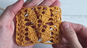 Этим узором крючком буду вязать топ на лето. Показываю, как он вяжется