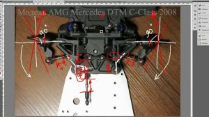 RC-Модель AMG Mercedes-C Class DTM 2008_Настройка подвески (развал_схождение)_suspension tuning.
