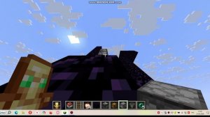 Лечу в космос в Майнкрафте.