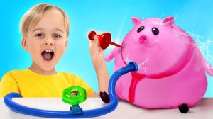 КРУТЫЕ НАУЧНЫЕ ЭКСПЕРИМЕНТЫ С НАДУВНЫМИ ИГРУШКАМИ! | Весёлая наука для детей