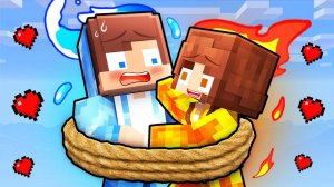 ДЕВУШКА из ЛАВЫ влюбленно гонит ЛЕДЯНОГО Джей-Джея в ОГНЕННЫЙ МИР. Майнкрафт Мультик