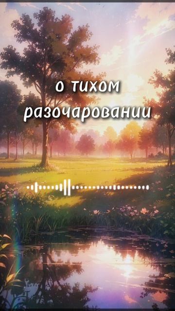 о тихом разочаровании