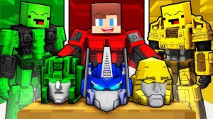 Джей Джей Ред против Майки Грин цветами-трансформерами. Майнкрафт Мультик