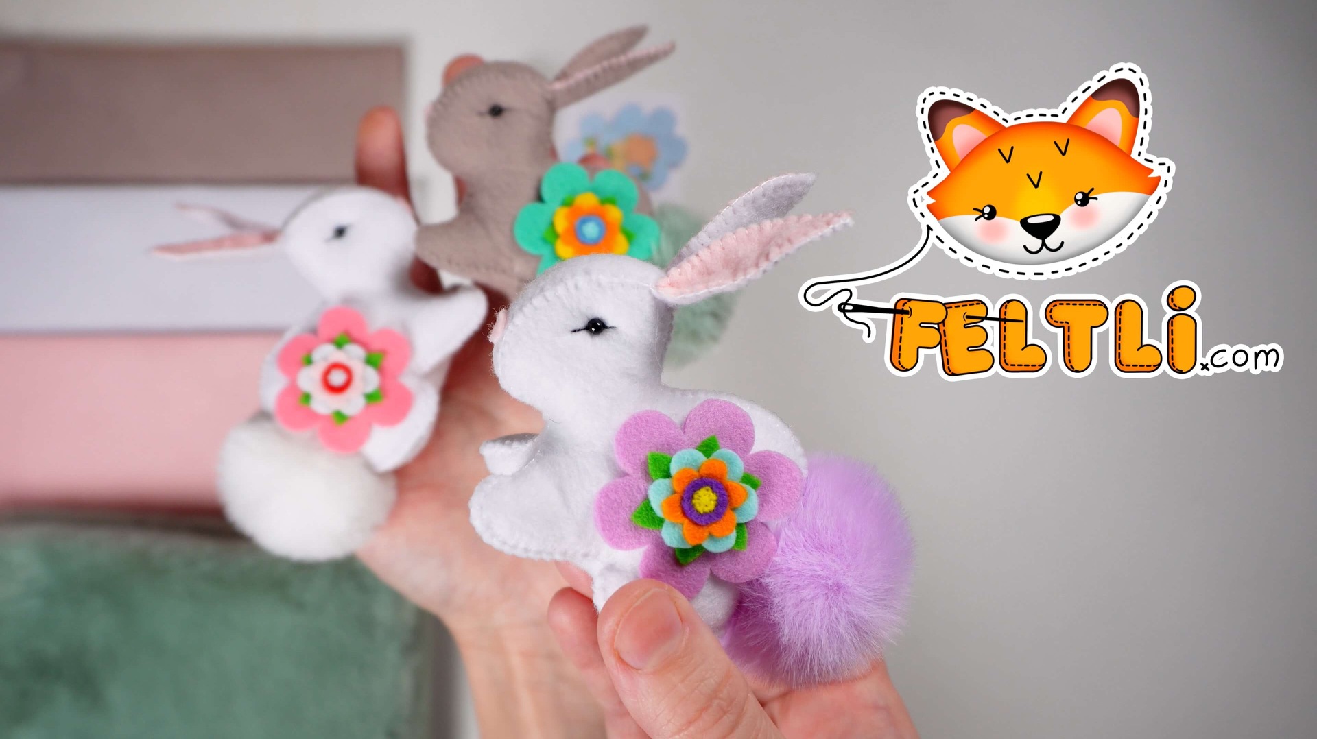 Как сшить зайчика из фетра 🐰 Пасхальный кролик из фетра своими руками