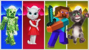 МАЙНКРАФТ СТИВ против ГОВОРЯЩЕГО ТОМА 🐱 Смешные МУЛЬТИКИ: ВЕСЕЛЫЙ ТАНЕЦ ✨🚀