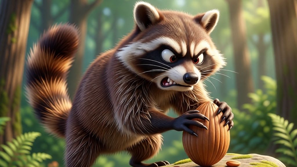 Енот и злой орех. #мультфильм #анимация #юмор #смех #приколы #злойенот #пародия #вирусноевидео