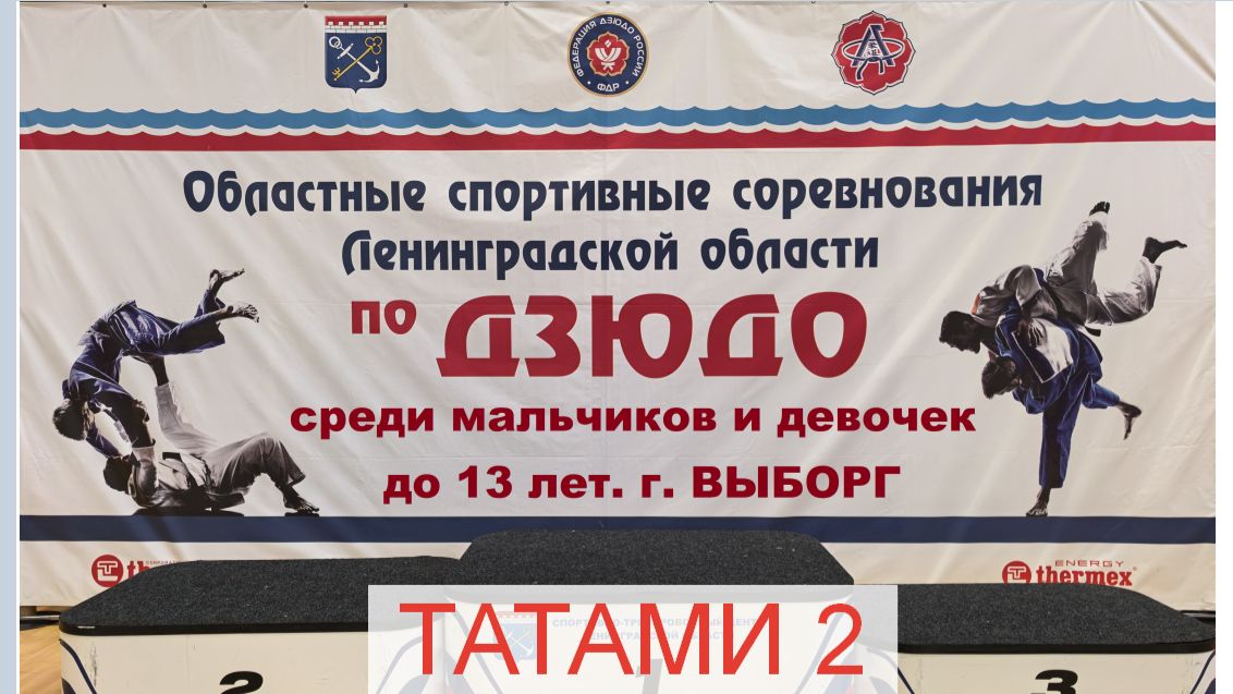 Т.2 Первенство Ленинградской обл. по дзюдо до 13 лет. г.Выборг 2026 г.