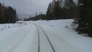Вид из кабины машиниста Nordlandsbanen поездка зима часть 2