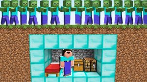 БУНКЕР НУБА ПРОТИВ 1000 ЗОМБИ В МАЙНКРАФТ ! НУБИК ПОСТРОИЛ 100% ЗАЩИТА ТРОЛЛИНГ ЛОВУШКА В MINECRAFT