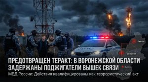 Поджоги вышек связи: задержаны подозреваемые