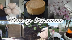 VLOG🇩🇪: 🙈😱НУ КАК ТАК? ЛОПНУЛ! Пеку бисквит/ муж ставит забор/ первый костёр 🔥