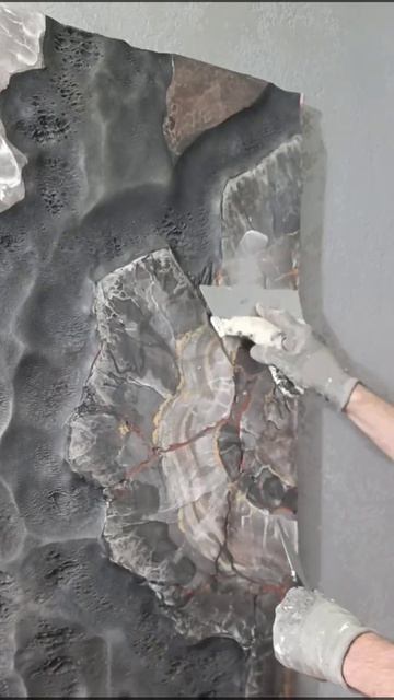 VENETIAN PLASTER STUCCO декоративная штукатурка. имитация камня на барельефе #art