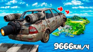 Как далеко чит тачка улетит с огромного трамплина в ГТА 5? GTA 5 Online