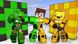 Майки и Бананакид пытаются привлечь Джей Джей на свою сторону. Майнкрафт Мультик