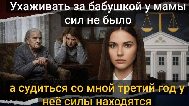Истории из жизни \ Ухаживать за бабушкой у мамы сил не было, а судиться….