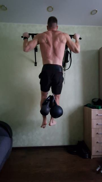 Подтягивания +50кг на 3 с фиксацией