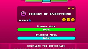 Прохождение Geometry dash, уровень Theory of everything